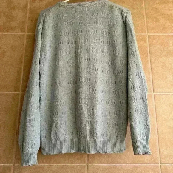 Vtg Isle of Cotton Women’s Large Sweater Embroidered Floral Cottage Grandma Cozy - Picture 5 of 10